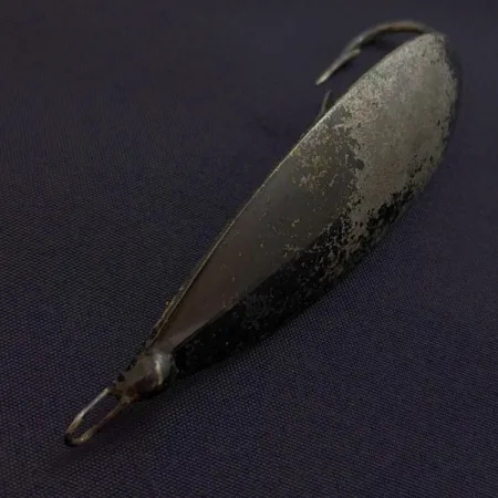 Vintage Johnson Silver Minnow Spoon, Black, 3/4 oz (21 g), #24489