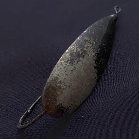 Vintage Johnson Silver Minnow Spoon, Black, 3/4 oz (21 g), #24489