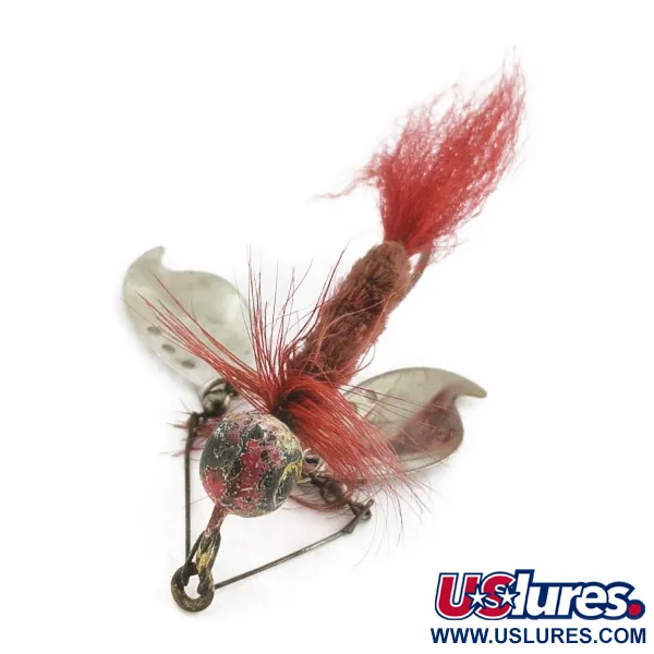 Jamison Shannon Twin Spinner, Nickel/Red, 1/3 oz (10 g), #24491