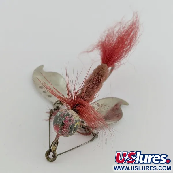 Jamison Shannon Twin Spinner, Nickel/Red, 1/3 oz (10 g), #24491