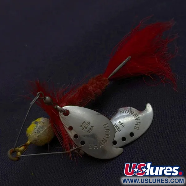 Jamison Shannon Twin Spinner, Nickel/Red, 1/3 oz (10 g), #24491