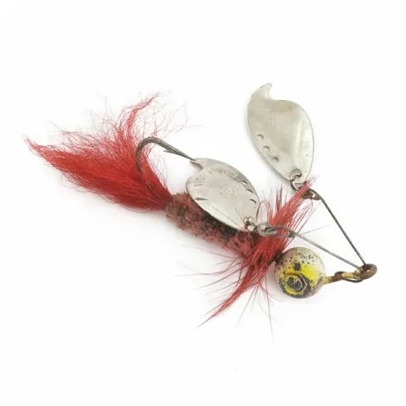 Jamison Shannon Twin Spinner, Nickel/Red, 1/3 oz (10 g), #24491