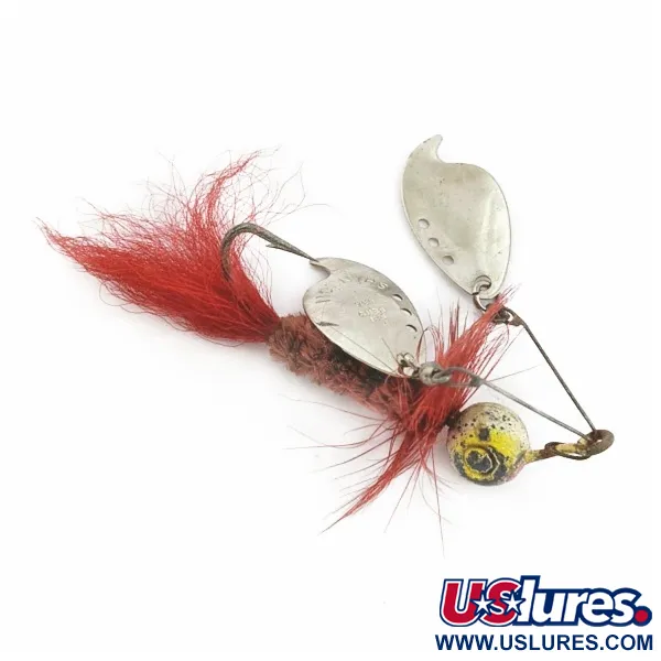 Jamison Shannon Twin Spinner, Nickel/Red, 1/3 oz (10 g), #24491