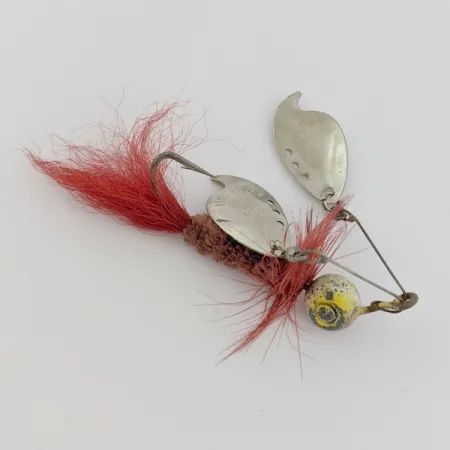 Jamison Shannon Twin Spinner, Nickel/Red, 1/3 oz (10 g), #24491