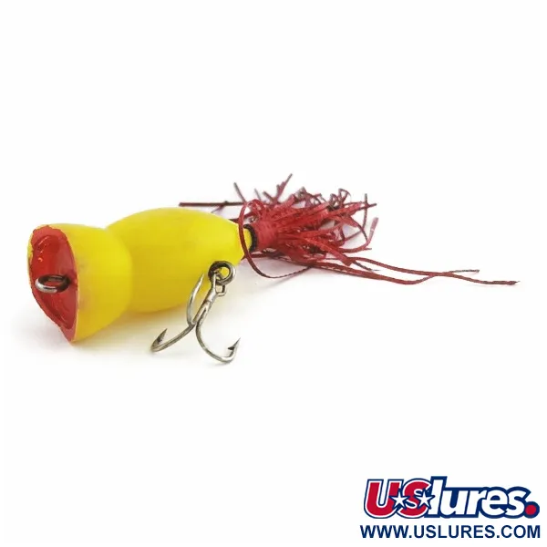 Vintage Atlantic Lures Paradise Popper, Yellow, 1/3 oz (10g), #24494