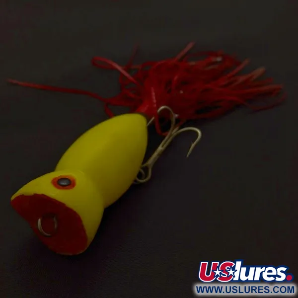Vintage Atlantic Lures Paradise Popper, Yellow, 1/3 oz (10g), #24494