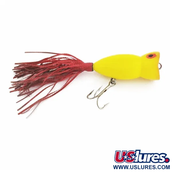Vintage Atlantic Lures Paradise Popper, Yellow, 1/3 oz (10g), #24494