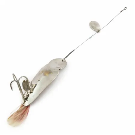 Heddon King Stanley Spoon, Nickel, 3/4 oz (21 g), Feathered, #24499