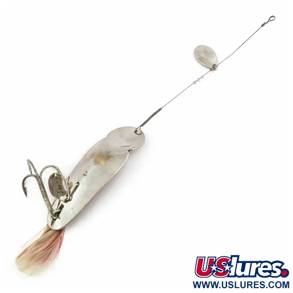 Heddon King Stanley Spoon, Nickel, 3/4 oz (21 g), Feathered, #24499