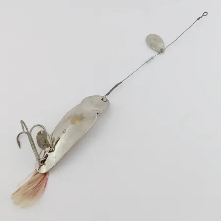 Heddon King Stanley Spoon, Nickel, 3/4 oz (21 g), Feathered, #24499