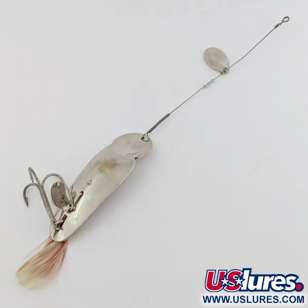 Heddon King Stanley Spoon, Nickel, 3/4 oz (21 g), Feathered, #24499