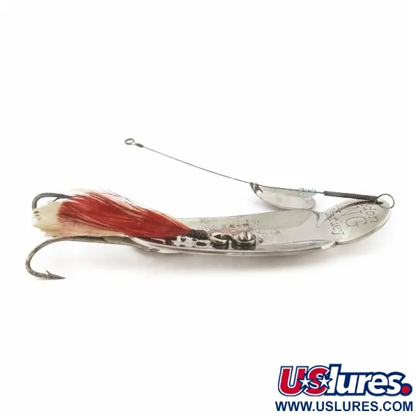 Heddon King Stanley Spoon, Nickel, 3/4 oz (21 g), Feathered, #24499