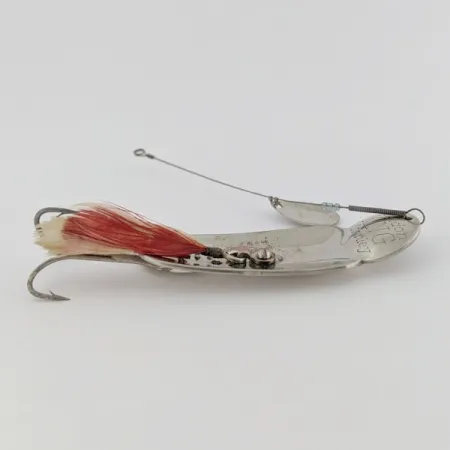 Heddon King Stanley Spoon, Nickel, 3/4 oz (21 g), Feathered, #24499