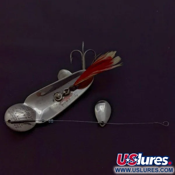 Heddon King Stanley Spoon, Nickel, 3/4 oz (21 g), Feathered, #24499