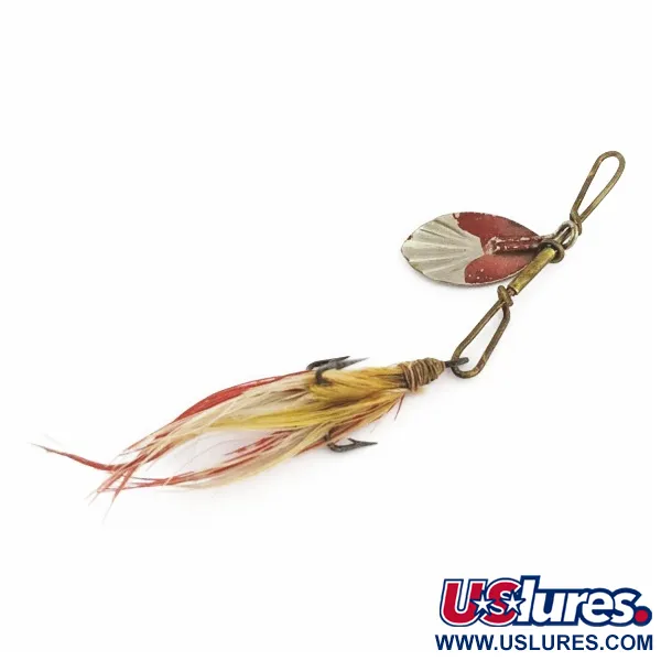 Vintage G.M. Skinner 1 Spinner, Nickel Red, 1/8 oz (3.5 g), Fluted, #24500