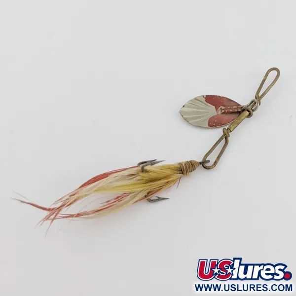 Vintage G.M. Skinner 1 Spinner, Nickel Red, 1/8 oz (3.5 g), Fluted, #24500