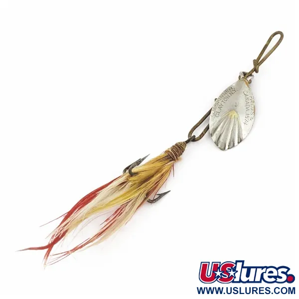 Vintage G.M. Skinner 1 Spinner, Nickel Red, 1/8 oz (3.5 g), Fluted, #24500