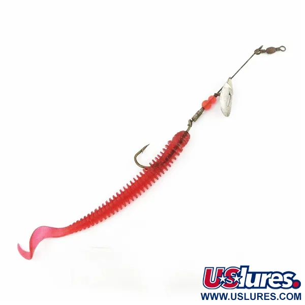 Pflueger June Bug №4 Spinner, Red/Nickel, 3/16 oz (6 g), Offset Arm, #24501