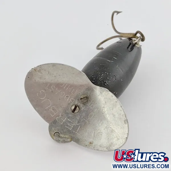 Arbogast Jitterbug Surface Plug, Black, 1/8 oz (4 g), Metal Lip, #24507