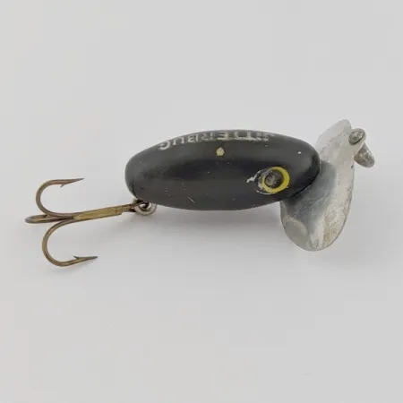 Arbogast Jitterbug Surface Plug, Black, 1/8 oz (4 g), Metal Lip, #24507