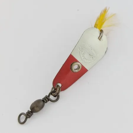 Vintage Weezel Rex Spoon, Red/White, 1/16 oz (1.7 g), Feather, #24517