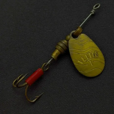 Vintage Veltic 1 Spinner, Brass, 1/16 oz (2 g), Red Hook Sleeve, #24523