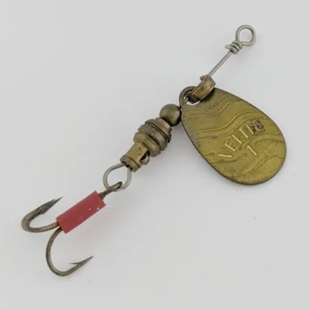 Vintage Veltic 1 Spinner, Brass, 1/16 oz (2 g), Red Hook Sleeve, #24523