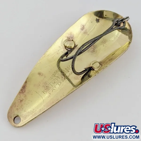 1950s Katch King Weedless Spoon, Brass, 1/4 oz (7 g), #24529