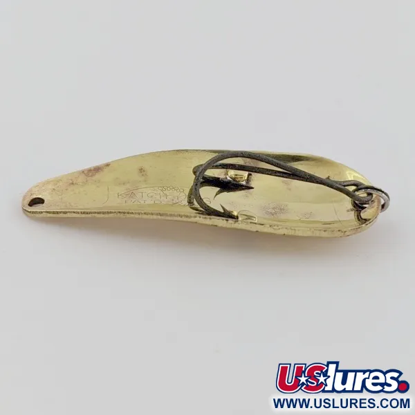 1950s Katch King Weedless Spoon, Brass, 1/4 oz (7 g), #24529