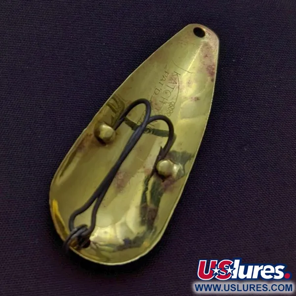 1950s Katch King Weedless Spoon, Brass, 1/4 oz (7 g), #24529