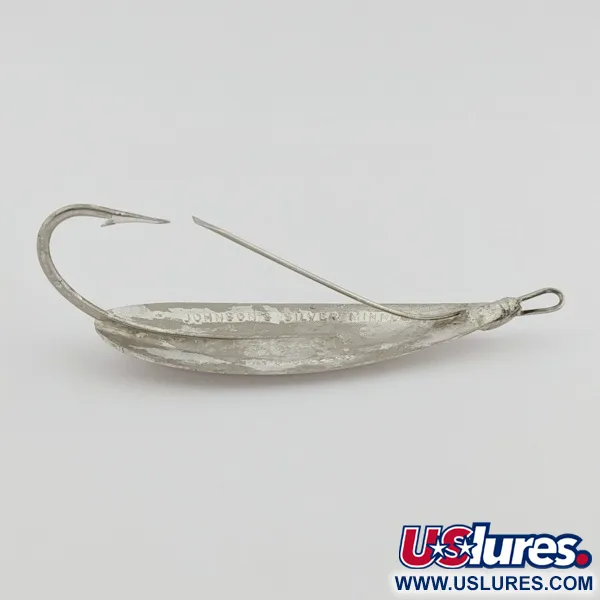 Vintage Johnson Silver Minnow Weedless, Nickel, 2/5oz (12g), #24548