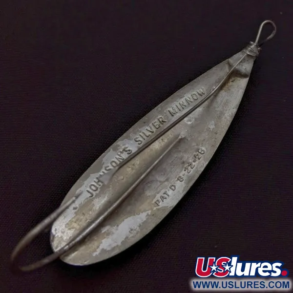 Vintage Johnson Silver Minnow Weedless, Nickel, 2/5oz (12g), #24548