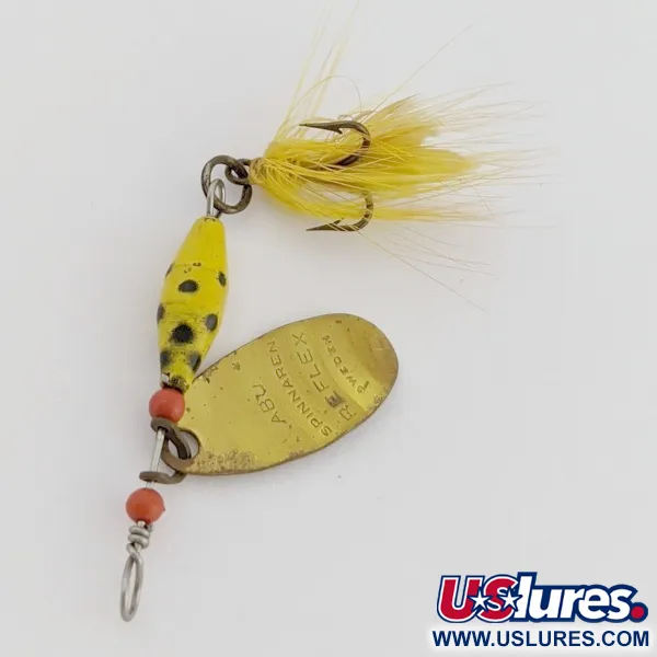 Abu Garcia Spinnaren Reflex, Brass Yellow, 1/8 oz (3.2 g), Feathered, #24554