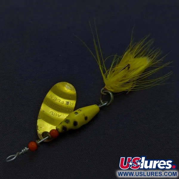 Abu Garcia Spinnaren Reflex, Brass Yellow, 1/8 oz (3.2 g), Feathered, #24554