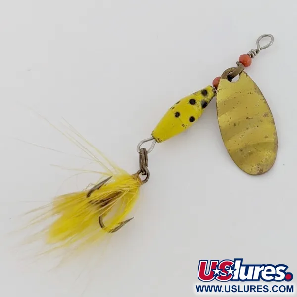 Abu Garcia Spinnaren Reflex, Brass Yellow, 1/8 oz (3.2 g), Feathered, #24554