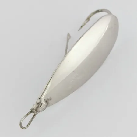Vintage Johnson Silver Minnow Spoon, Nickel, 2/5oz (12g), Weedless, #24556