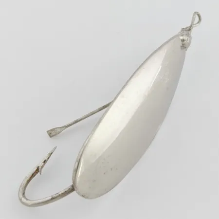 Vintage Johnson Silver Minnow Spoon, Nickel, 2/5oz (12g), Weedless, #24556