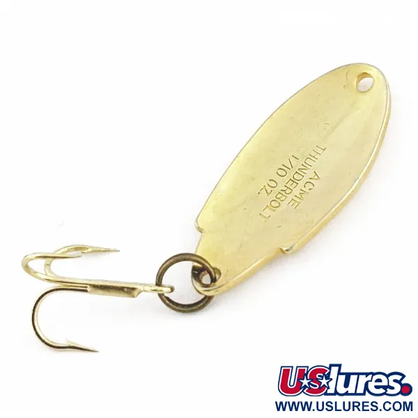 Vintage Acme Thunderbolt Spoon, Gold, 1/8 oz (3.5g), Stamped, #24557