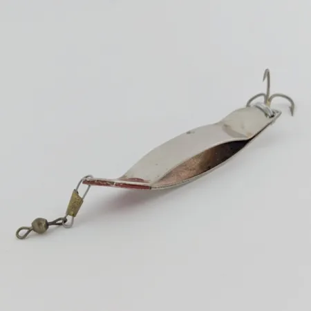 1960s Abu Mac-Dan Spoon, Nickel/Red, 3/16 oz (5 g), Twin Leaf, #24578