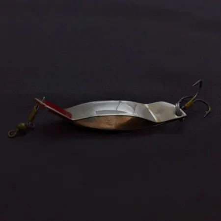 1960s Abu Mac-Dan Spoon, Nickel/Red, 3/16 oz (5 g), Twin Leaf, #24578