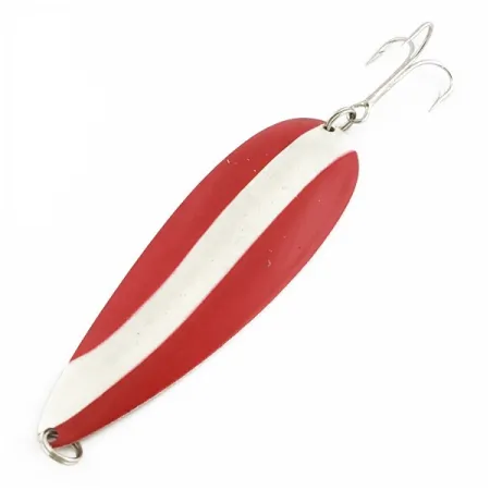 Cabela's Casting Spoon, Red/White, 1 1/4 oz (35g), Nickel, #24584