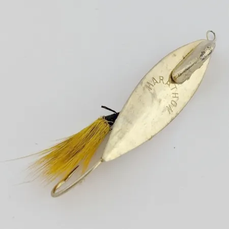 Marathon Weedless Spoon, Gold, 3/16 oz (6 g), Bucktail, #24597