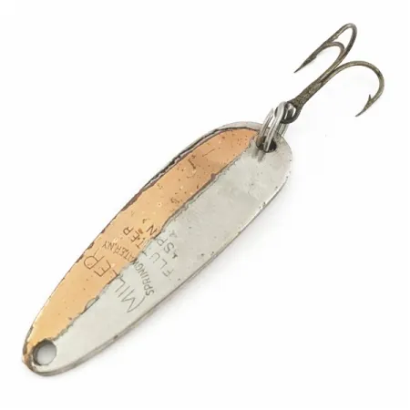Miller Flutter Spin Spoon, Nickel/Copper, 2/5 oz (11 g), Two-Tone, #24602