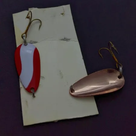 Vintage Glen Evans Spoon Set, Red/White/Copper, 3/16 oz (6 g), #24601