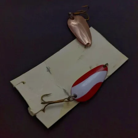 Vintage Glen Evans Spoon Set, Red/White/Copper, 3/16 oz (6 g), #24601