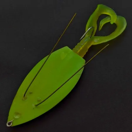 Vintage Fromme's Weed Hopper Lure, Green, Wire Guards, #24603