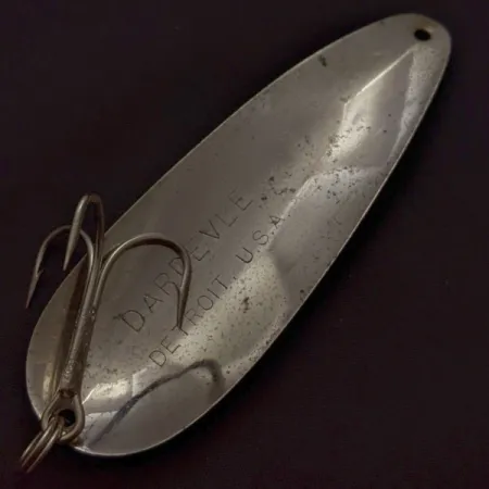 1950-80s Eppinger Dardevle Detroit Spoon, Nickel, 1 oz (28 g), #24605