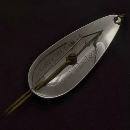 Tony Accetta Weed Doger Spoon, Nickel, 3/4 oz (21 g), Weed Guard, #24618