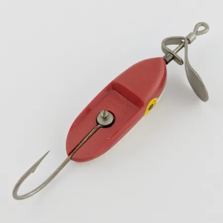 1920s Al Foss Oriental Wiggler No 4, Red/White, 1/2 oz (14 g), #24641