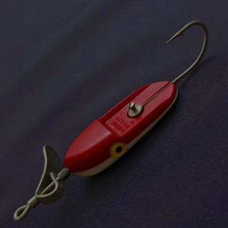 1920s Al Foss Oriental Wiggler No 4, Red/White, 1/2 oz (14 g), #24641